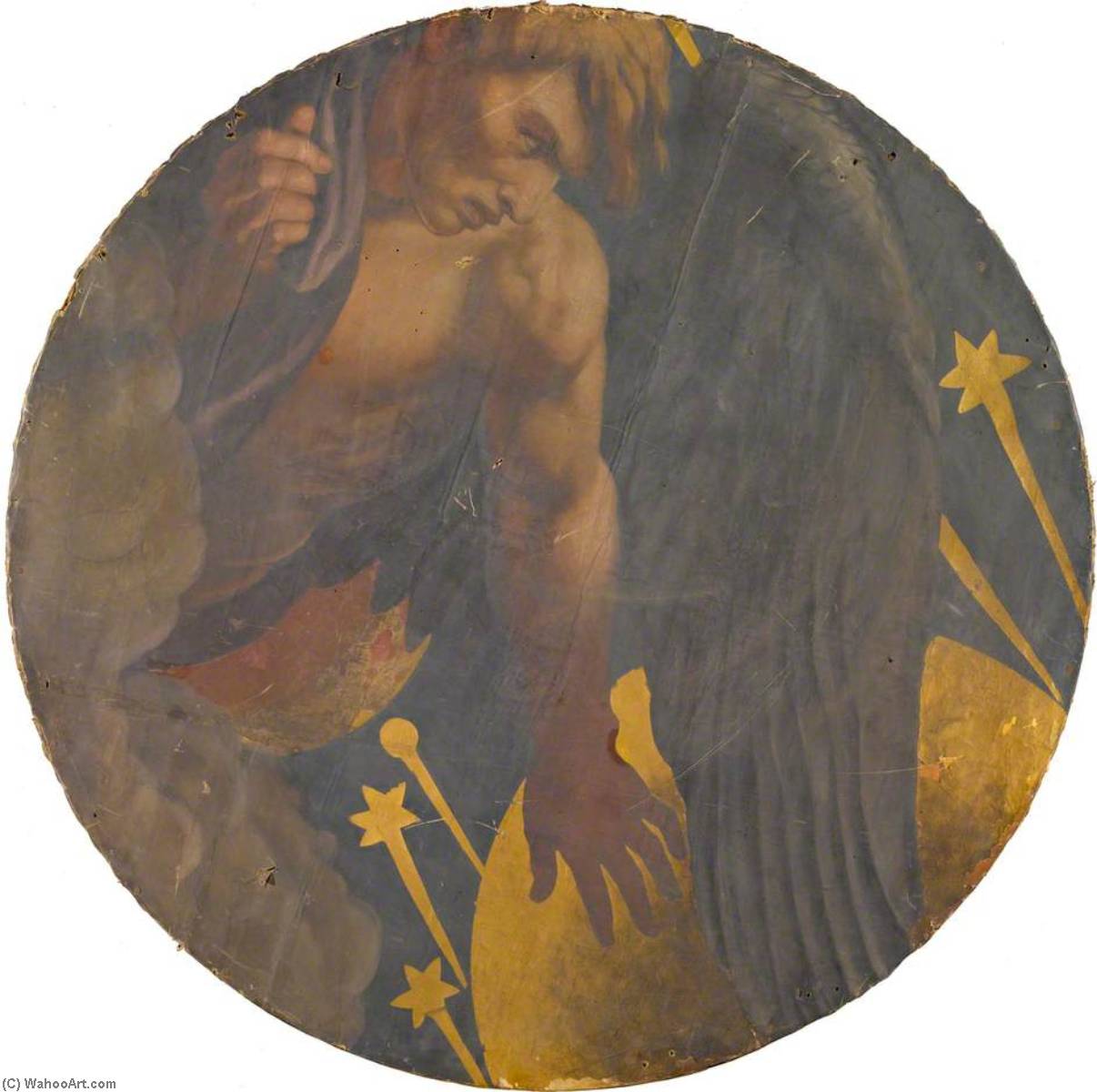 Order Art Reproductions Angel with Gold Star, 1869 by Hugh Hutton Stannus (1840-1908) | ArtsDot.com