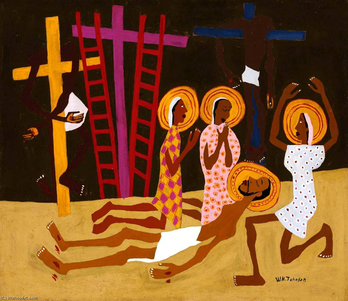 Buy Museum Art Reproductions Lamentation, 1944 by William Henry Johnson (Inspired By) (1901-1970, United States) | ArtsDot.com