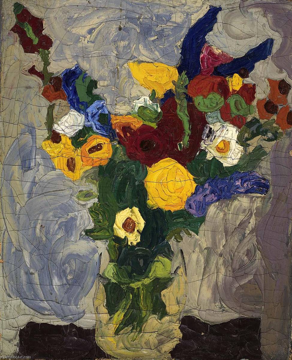 Order Artwork Replica Still Life Bouquet, 1938 by William Henry Johnson (Inspired By) (1901-1970, United States) | ArtsDot.com