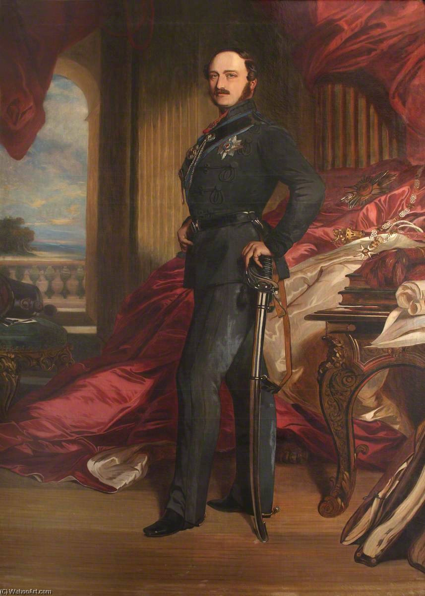 Buy Museum Art Reproductions HRH Prince Albert (1819–1861) (copy after Franz Xaver Winterhalter) by John Hanson Walker (1844-1933) | ArtsDot.com