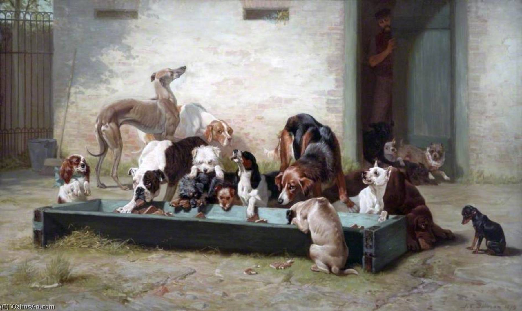 Buy Museum Art Reproductions Table d`Hote at a Dogs` Home, 1879 by John Charles Dollman (1851-1934) | ArtsDot.com