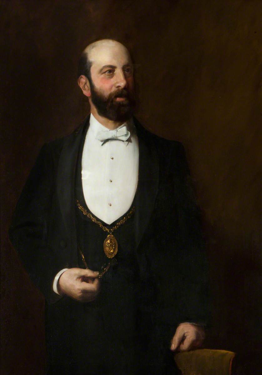 顺序 畫複製 奥托·乔菲爵士(1846-1929年),LLD, JP, Lord Mayor (1899 1904) 通过 John Haynes Williams (1836-1908) | ArtsDot.com