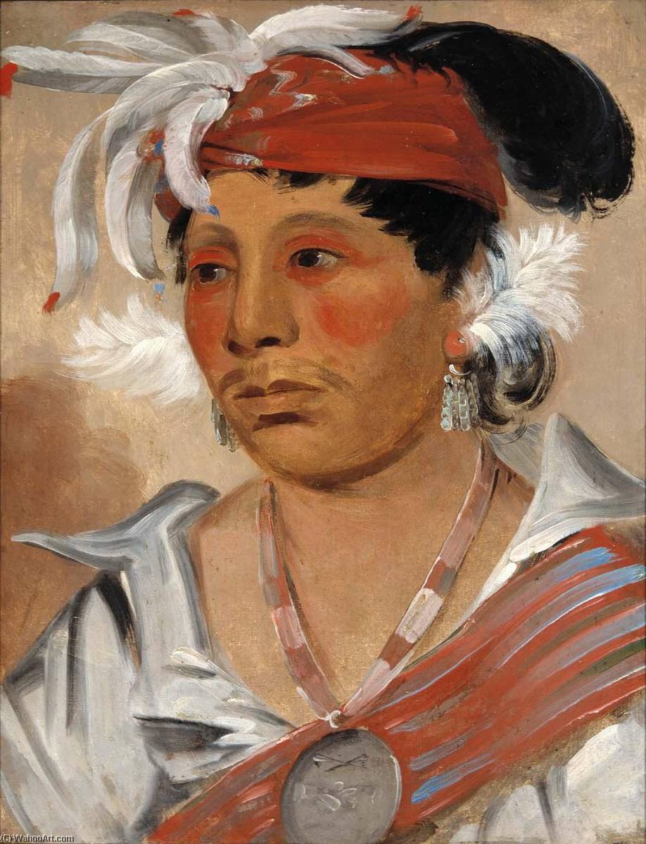 Buy Museum Art Reproductions String, a Renowned Warrior, 1831 by George Catlin (1796-1872, United States) | ArtsDot.com