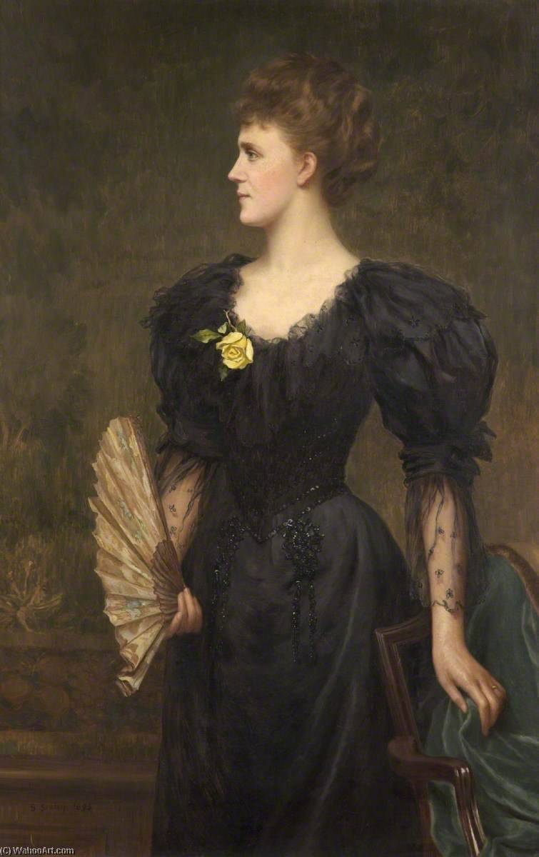 Order Oil Painting Replica Mrs Gillingham Smith, 1895 by Samuel Sidley (1829-1896) | ArtsDot.com