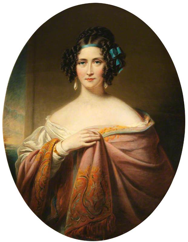 Buy Museum Art Reproductions Mary Ann Viney Evans (1792–1872), Viscountess Beaconsfield by James Godsell Middleton (1805-1874) | ArtsDot.com