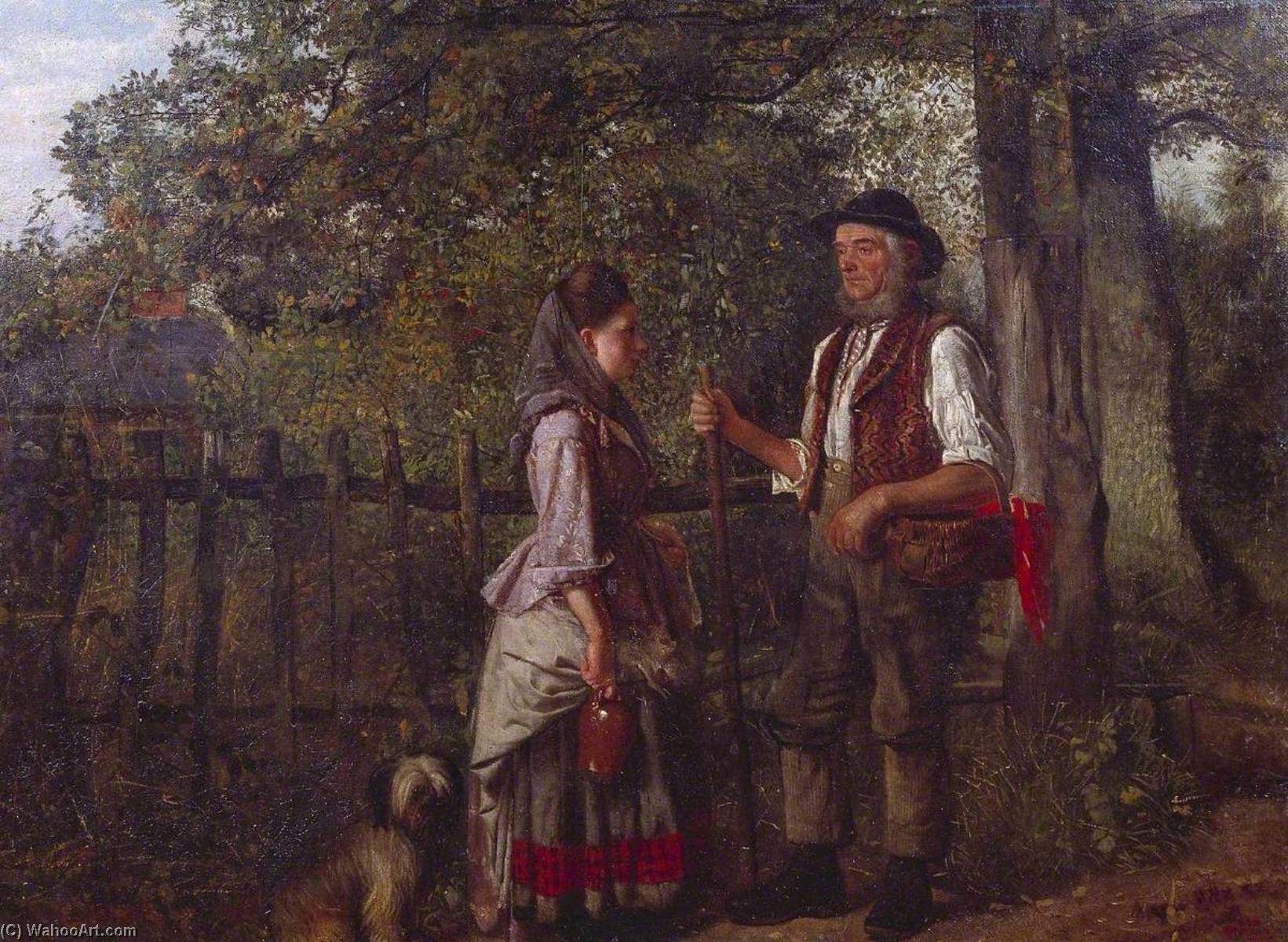 Order Oil Painting Replica A Wayside Gossip, 1872 by William Edward Millner (1849-1895) | ArtsDot.com