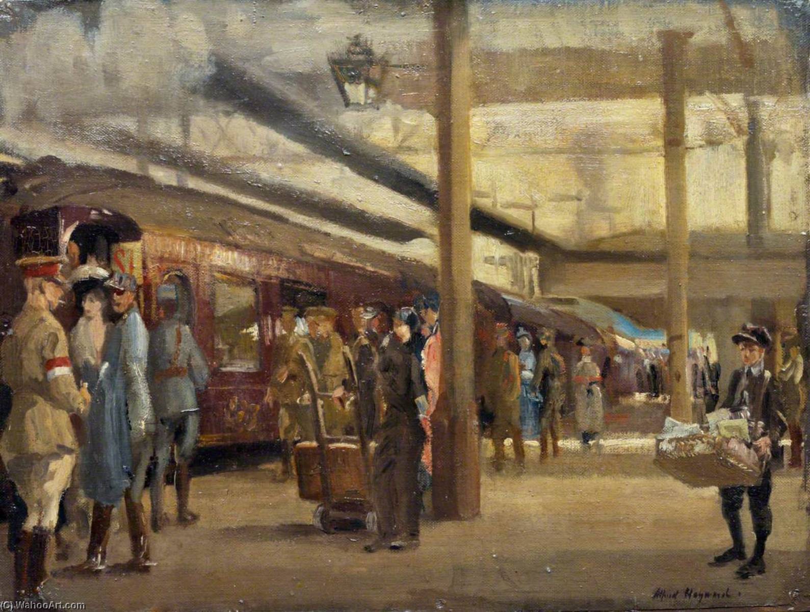 Buy Museum Art Reproductions Second Study for `The Staff Train at Charing Cross Station`, 1918 by Alfred Robert Hayward (Inspired By) (1875-1971) | ArtsDot.com