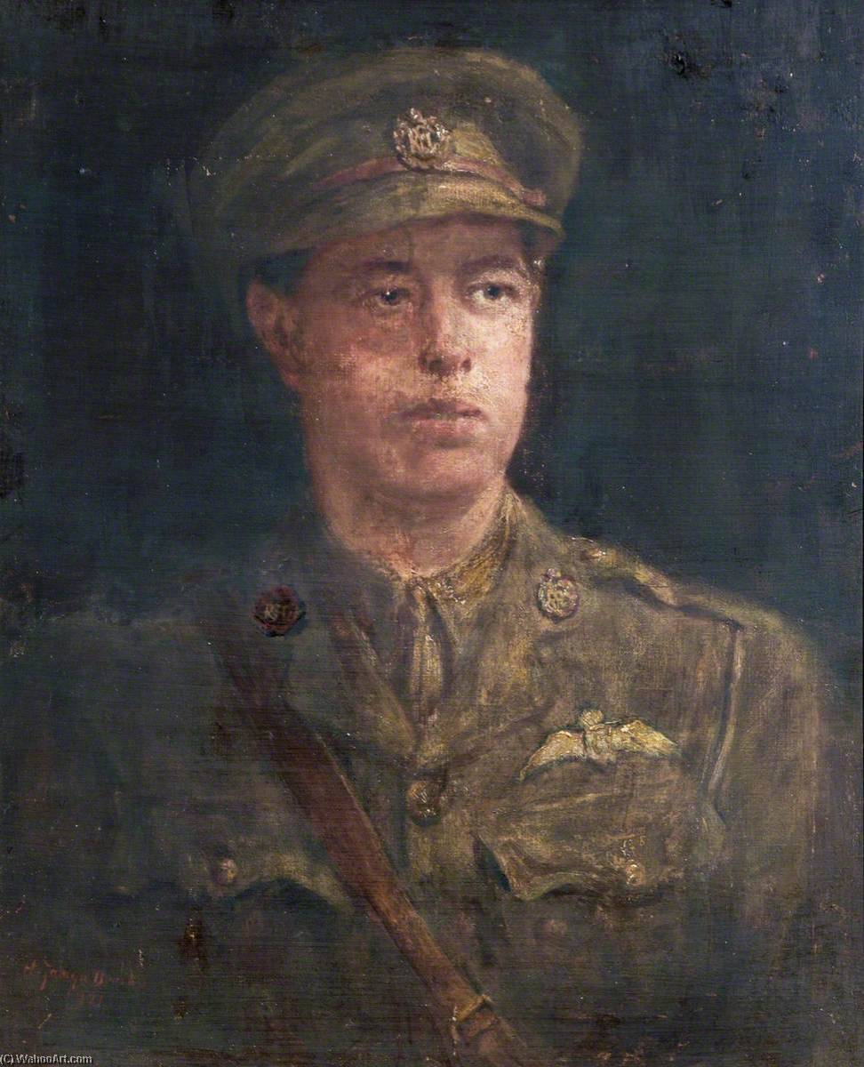 Buy Museum Art Reproductions Portrait of a Young Royal Flying Corps Officer, 1921 by Henry Jamyn Brooks (1839-1925) | ArtsDot.com