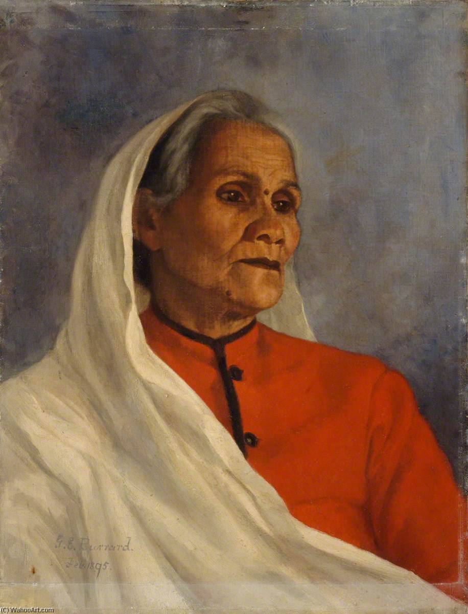 Order Oil Painting Replica Nussiban, Our Ayah (nanny or nursemaid), 1895 by Gertrude Ellen Burrard (1860-1928) | ArtsDot.com
