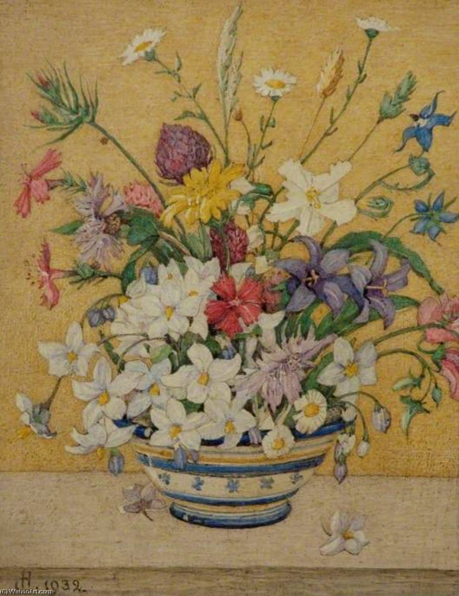 Order Paintings Reproductions Alpine Flowers, 1932 by Helen Lavinia Cochrane (1868-1946) | ArtsDot.com