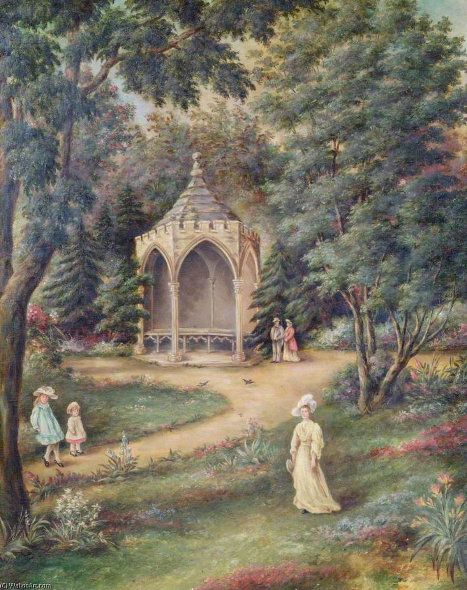 Buy Museum Art Reproductions Landscaped Woodland Park of the Throckmorton Family by William Samuel Wright (1831-1915) | ArtsDot.com