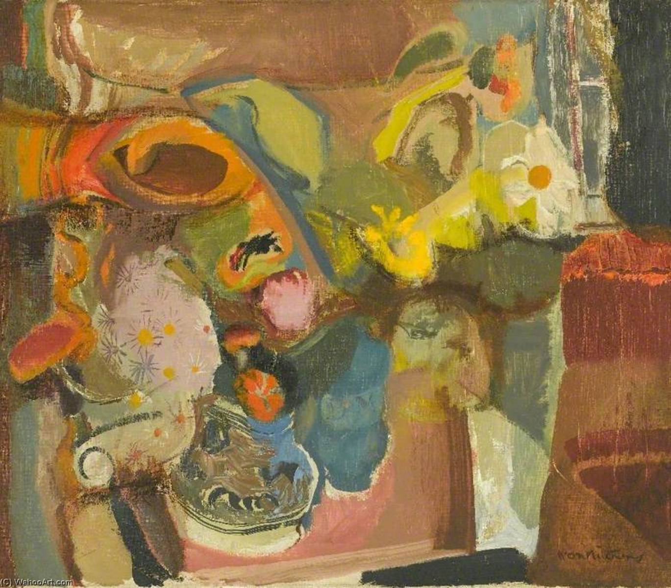 Order Oil Painting Replica Flowers, 1942 by Ivon Hitchens (Inspired By) (1893-1979) | ArtsDot.com