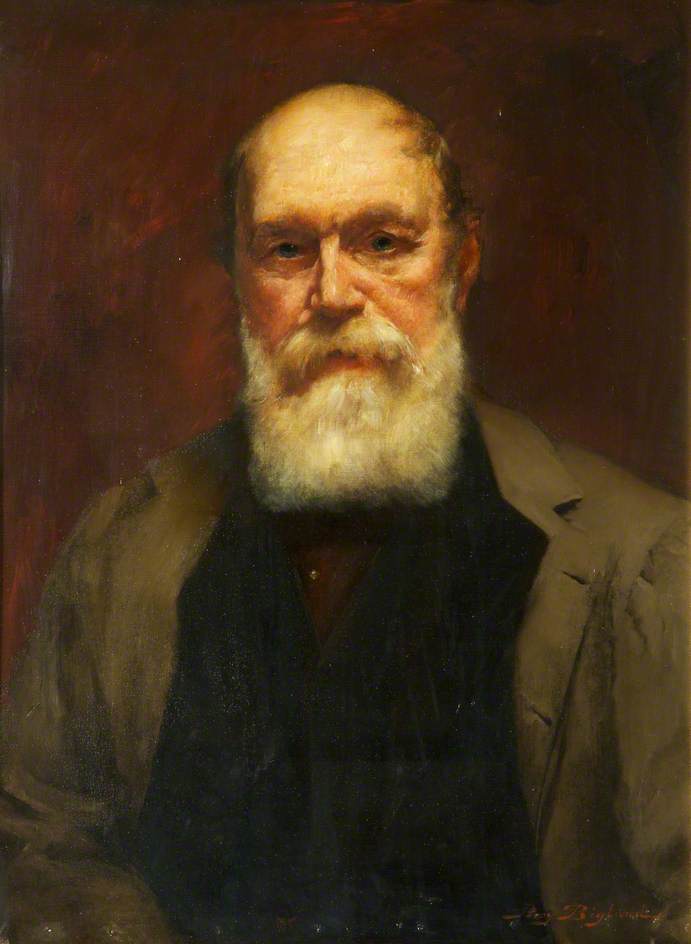 Order Oil Painting Replica Richard Withers (d.1884), Chairman of the Liverpool Stock Exchange by Percy Bigland (1856-1926) | ArtsDot.com