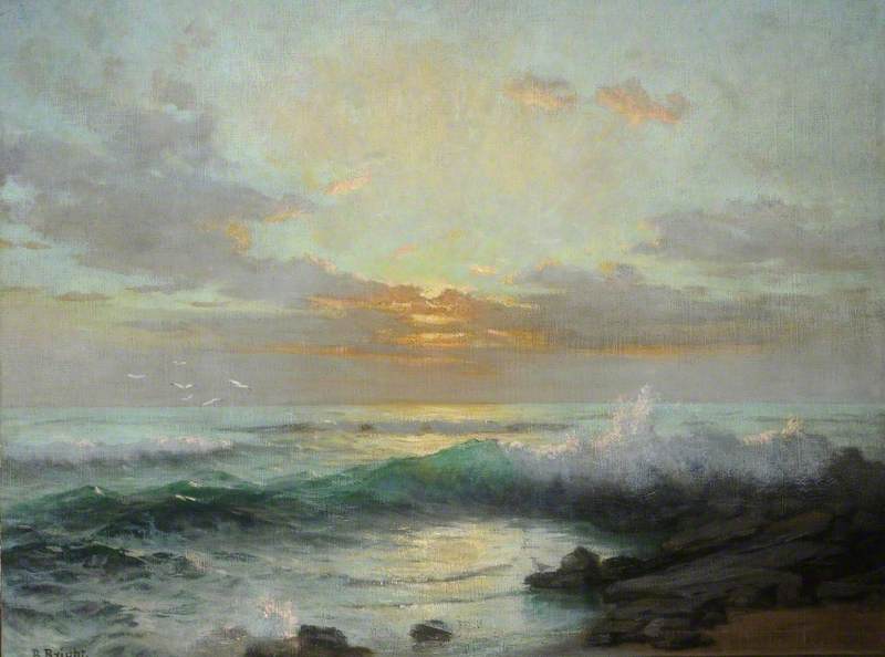 Order Paintings Reproductions Breakers on the Shore by Beatrice Bright (1861-1940) | ArtsDot.com