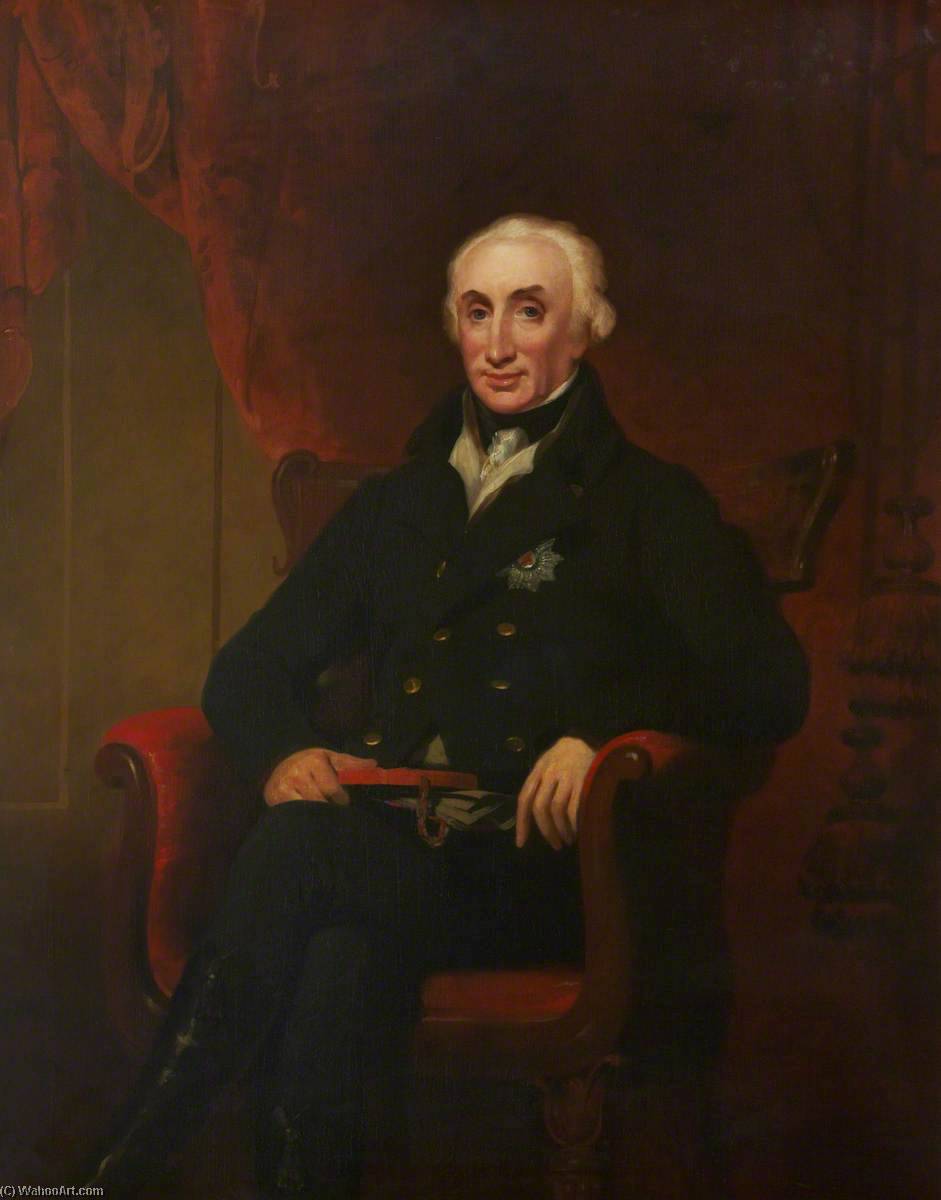 顺序 畫複製 亨利·斯科特(1746-1812) 佛朗西(Thomas Frank Heaphy之后), 1830 通过 John Watson Gordon | ArtsDot.com