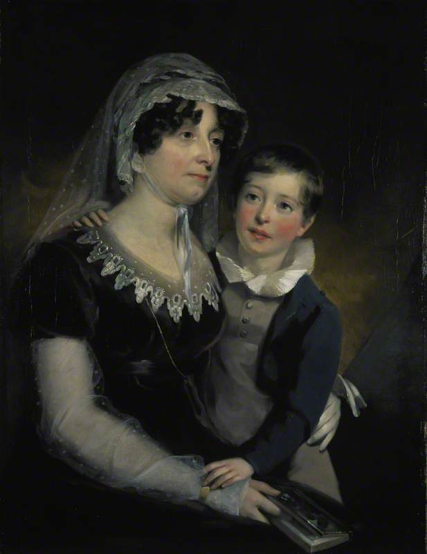 Buy Museum Art Reproductions Carolina Oliphant (1766–1845), Lady Nairne, Songwriter, with her Son William Murray Nairne (1808–1837), Later 6th Lord Nairne by John Watson Gordon | ArtsDot.com