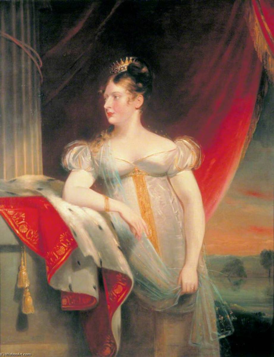 Order Paintings Reproductions Princess Charlotte (1796–1817), Daughter of Queen Caroline and George IV by James Lonsdale (1777-1839) | ArtsDot.com