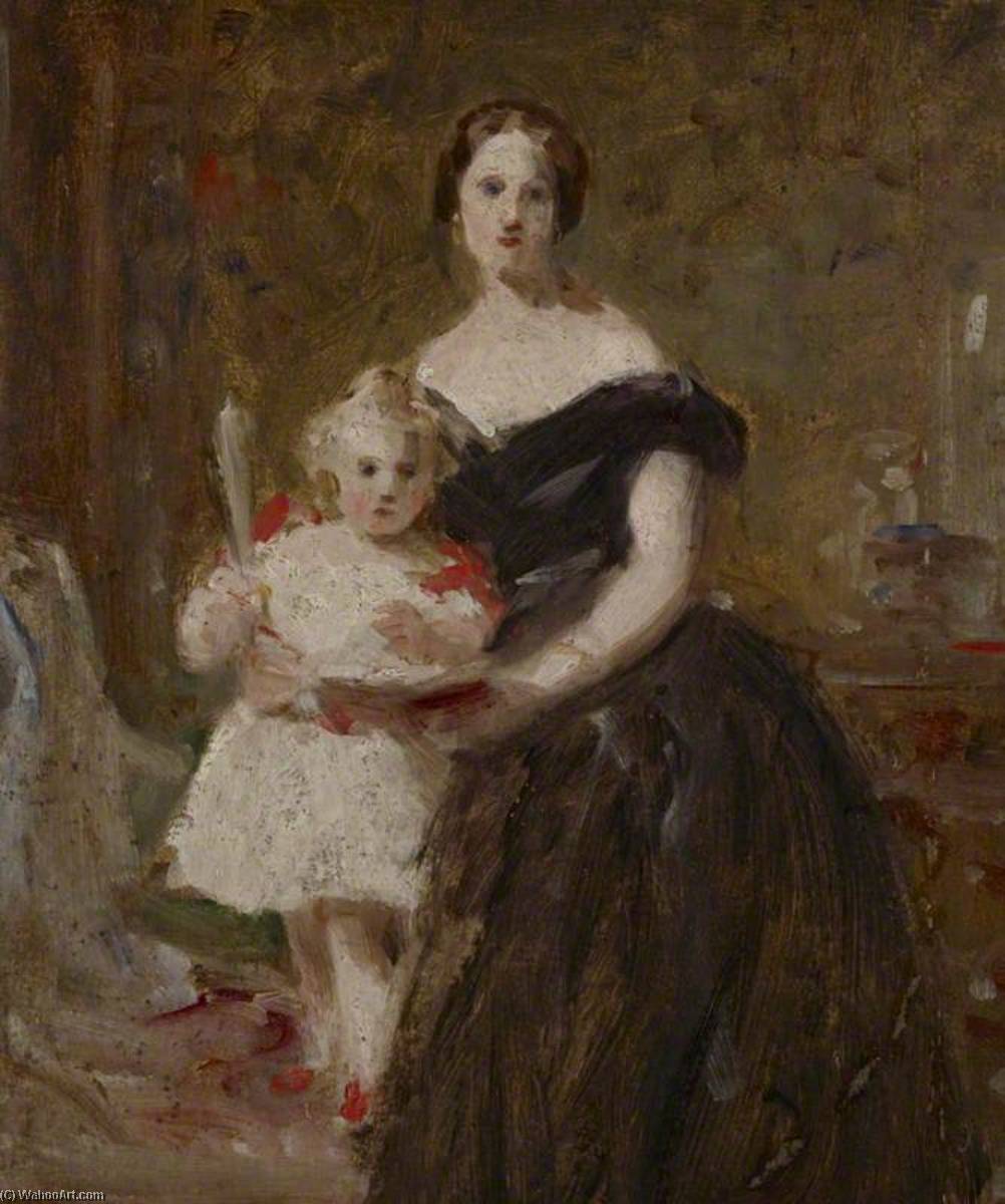 Buy Museum Art Reproductions Portrait Study of a Lady and a Child in an Interior by Daniel Macnee (1806-1882) | ArtsDot.com