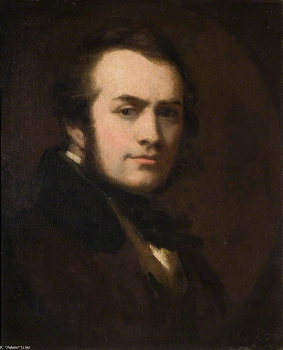Order Art Reproductions Self Portrait in a Brown Study, 1829 by John Prescott Knight (1803-1881) | ArtsDot.com