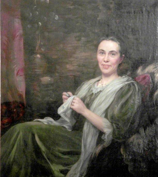 Buy Museum Art Reproductions Jane Brandreth Holt (d.1922), Lady Herdman by Robert Duddingstone Herdman (1863-1922) | ArtsDot.com