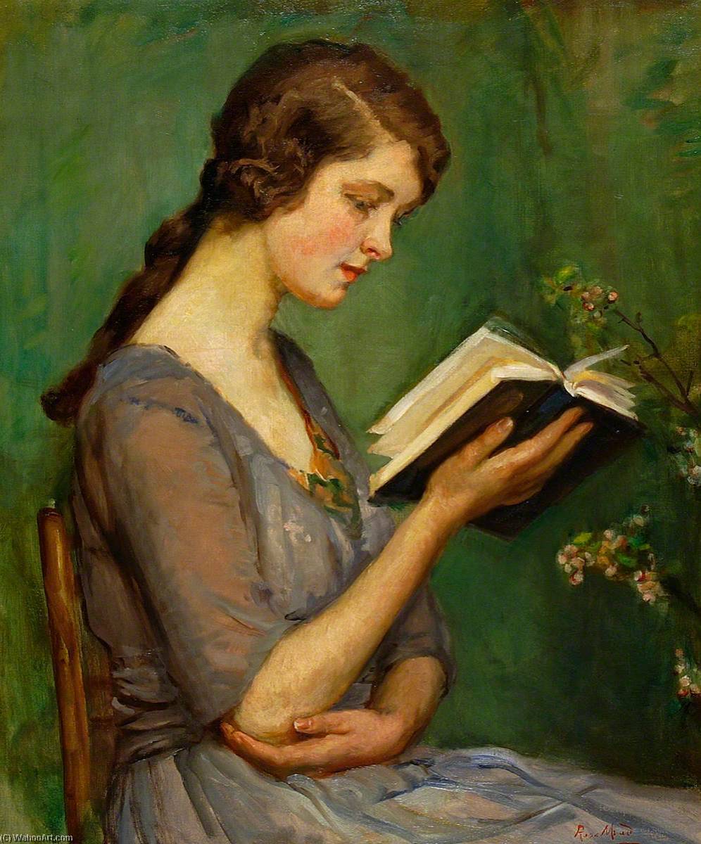 Order Art Reproductions Molly Reading a Book, 1940 by Rose Mead (1867-1946) | ArtsDot.com