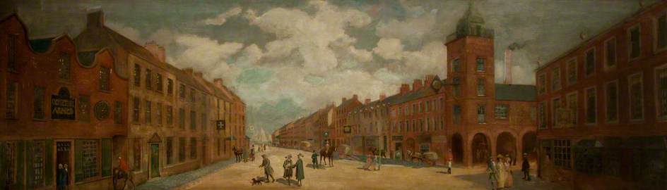 Order Paintings Reproductions High Street and Old Market House, 1786, 1908 by Joseph W Carey (1859-1937) | ArtsDot.com