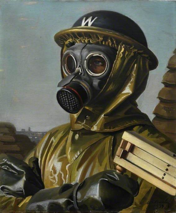 Order Art Reproductions Gas Mask, 1939 by William Ramsden Brealey (1889-1949) | ArtsDot.com
