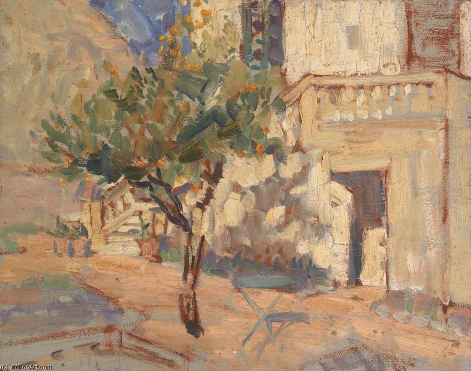 Order Paintings Reproductions Street Scene, Mediterranean 2, 1930 by Ursula Tyrwhitt (Inspired By) (1878-1966) | ArtsDot.com