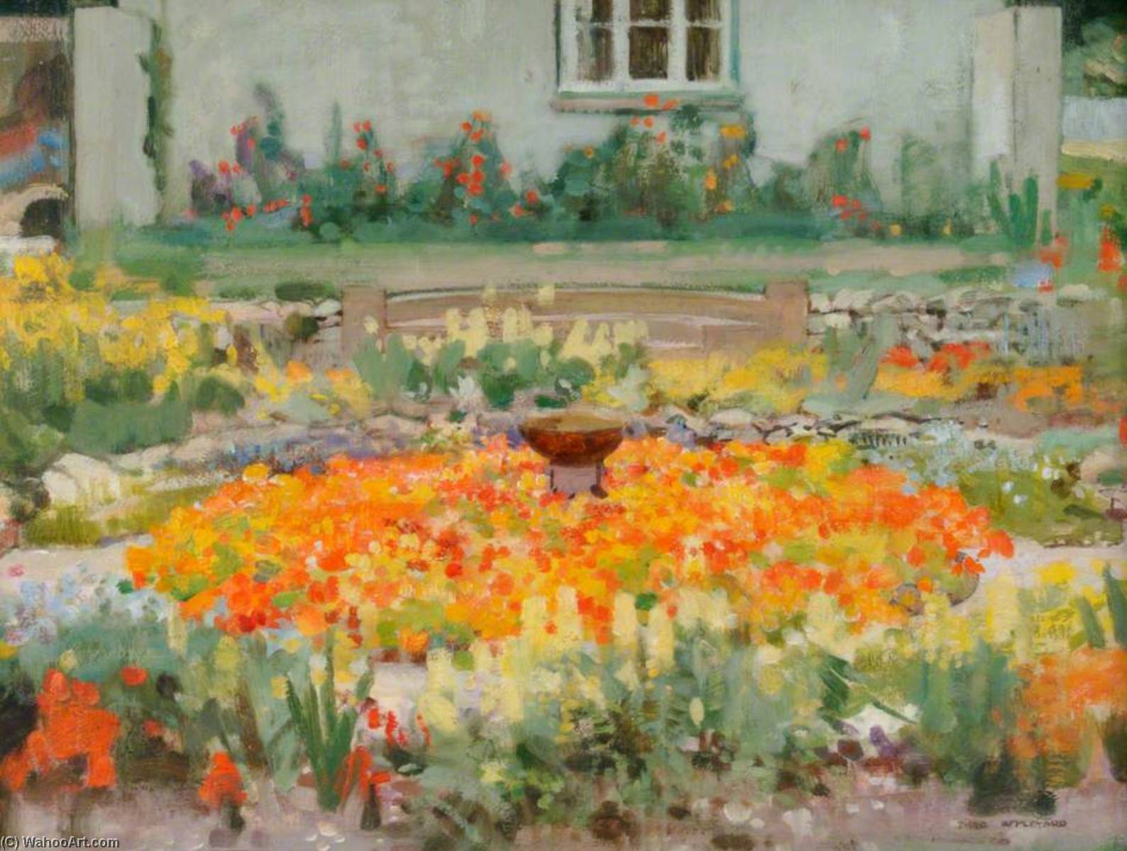 Buy Museum Art Reproductions Garden at Lane End, Itchen Stoke, 1935 by Frederick Appleyard (Inspired By) (1874-1963) | ArtsDot.com