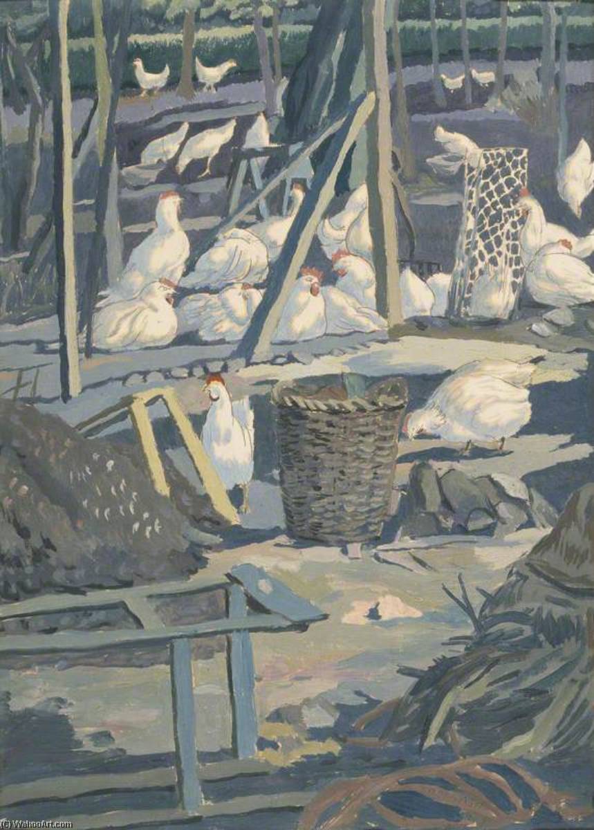Buy Museum Art Reproductions Fowls, 1929 by Thomas Saunders Nash (Inspired By) (1891-1968) | ArtsDot.com
