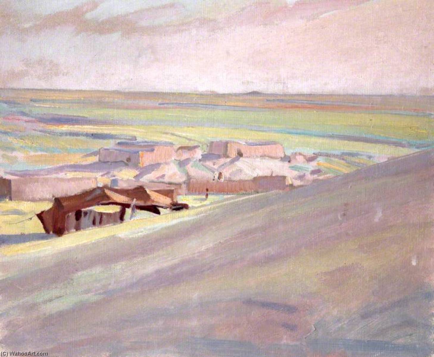Order Paintings Reproductions View of Chagar Bazaar, Syria, Sunset, 1937 by Dora Altounyan (Inspired By) (1886-1964) | ArtsDot.com