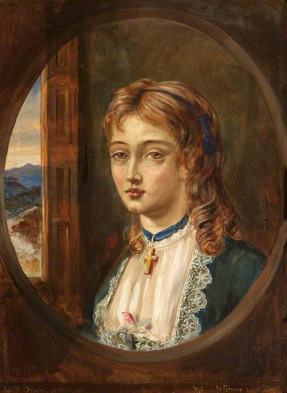 Buy Museum Art Reproductions Edith Frances Rosamond Orpen (1859 1860–1939), Aged 13 (later Mrs Charles Frederick Carlos Clarke), 1873 by Rebecca Dulcibella Orpen (1830-1923) | ArtsDot.com