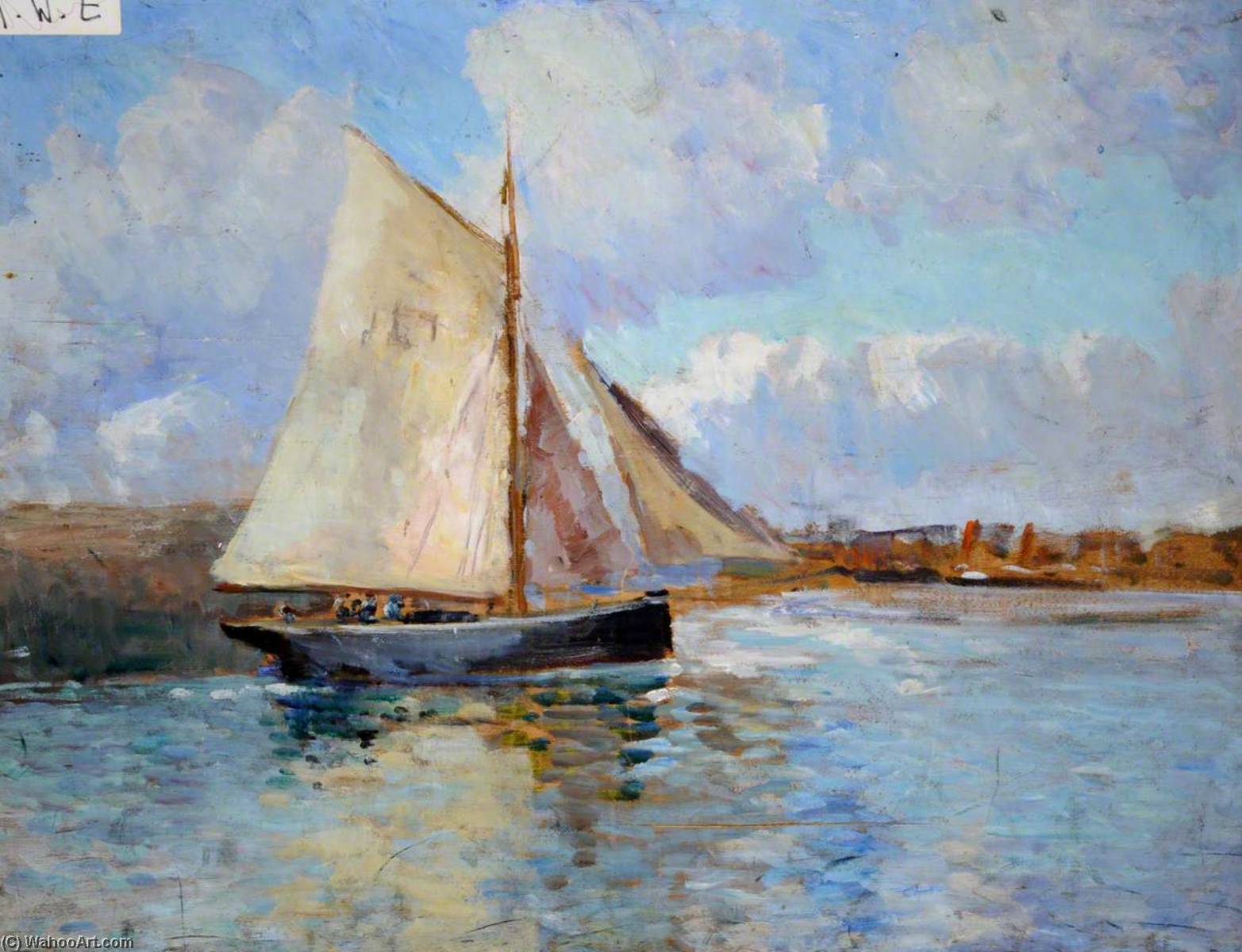 Order Art Reproductions Sailing Boat (verso) by Francis William Synge Le Maistre (1859-1940) | ArtsDot.com