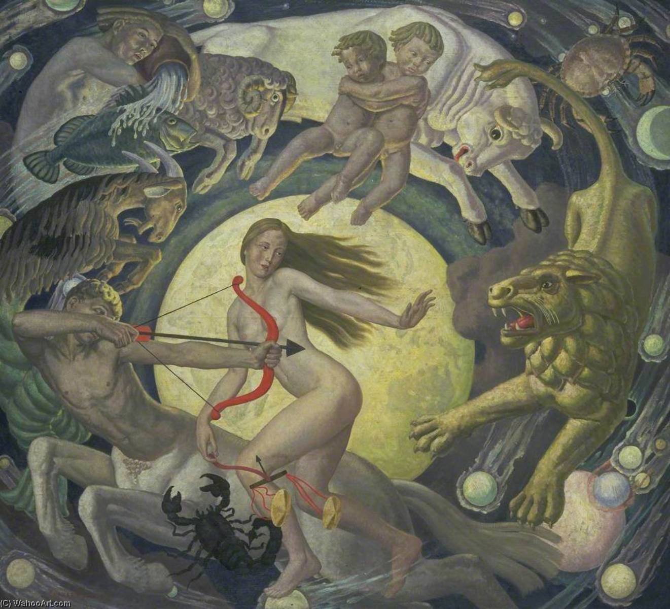 Buy Museum Art Reproductions The Zodiac, 1925 by Ernest Procter (1885-1935) | ArtsDot.com
