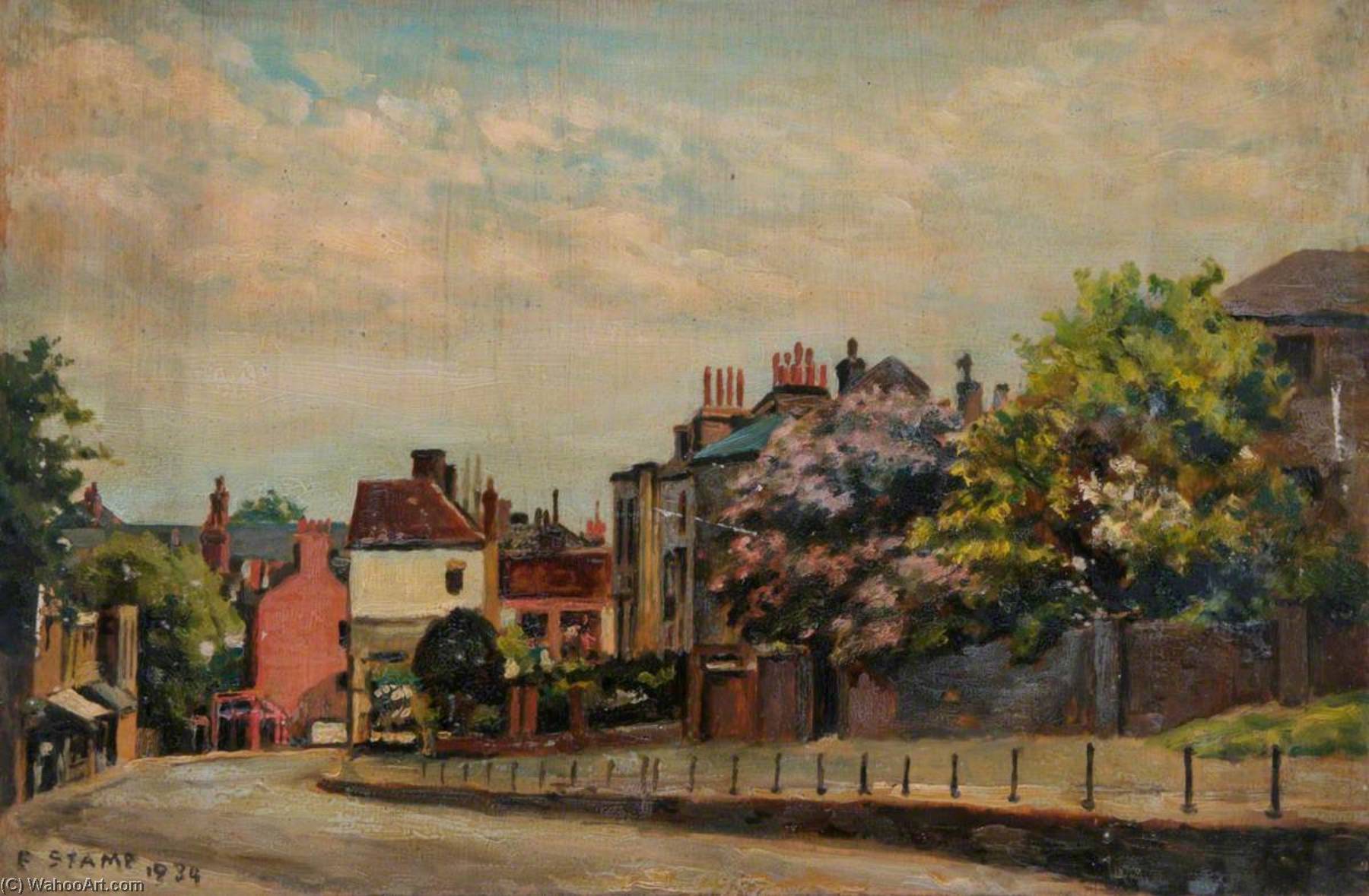 Order Art Reproductions Old Houses, Heath Street, 1934 by Ernest Stamp (1869-1942) | ArtsDot.com