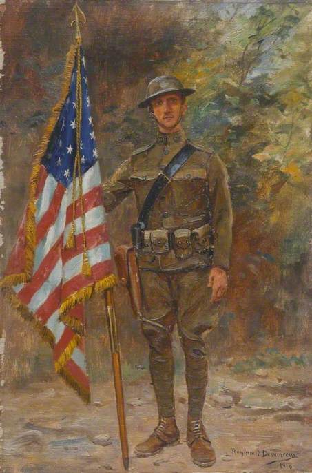 Order Oil Painting Replica American Soldier, 1918 by Raymond Desvarreux (Inspired By) (1876-1961) | ArtsDot.com