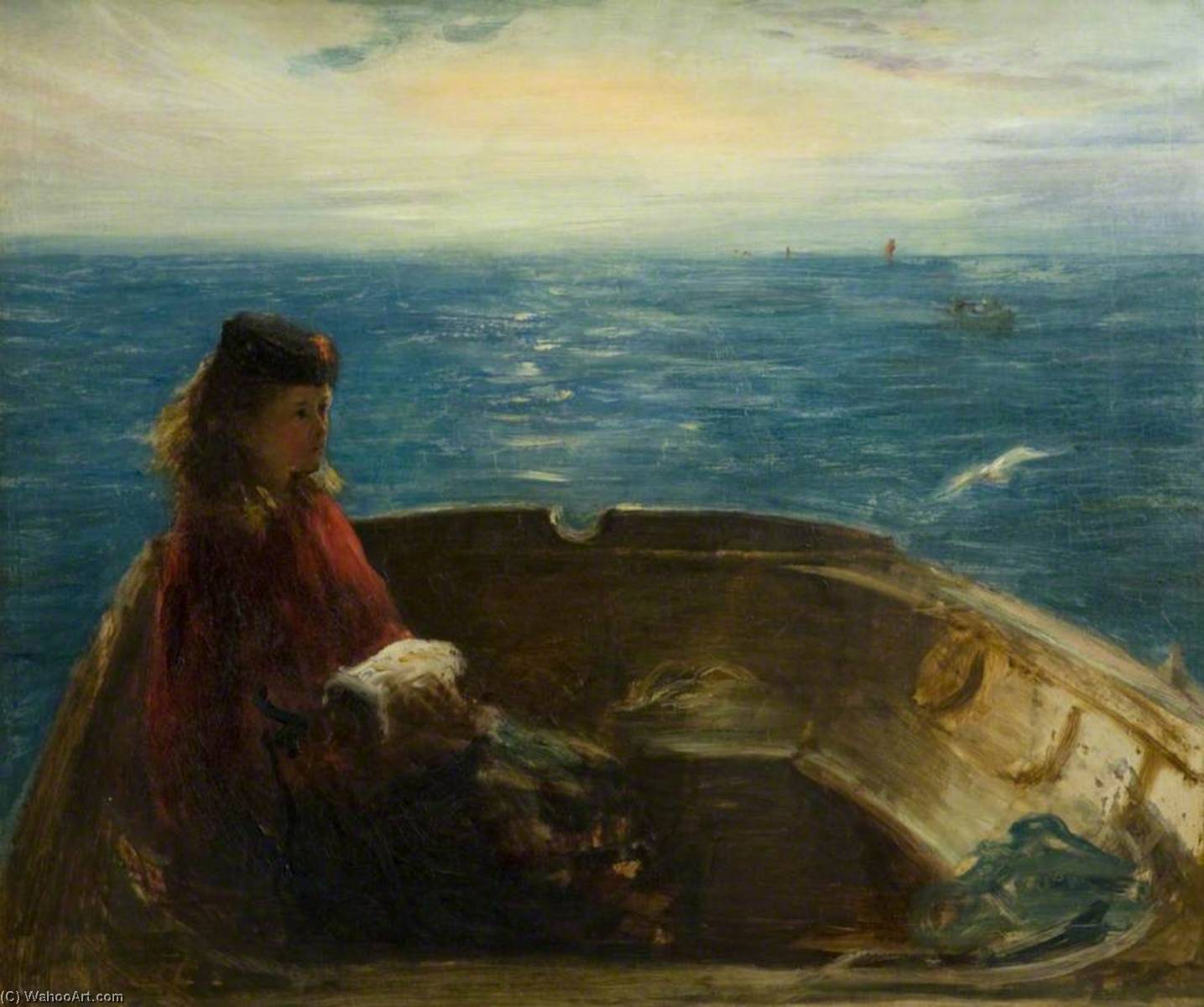 Buy Museum Art Reproductions Girl in a Boat, 1867 by George Paul Chalmers (1833-1878) | ArtsDot.com