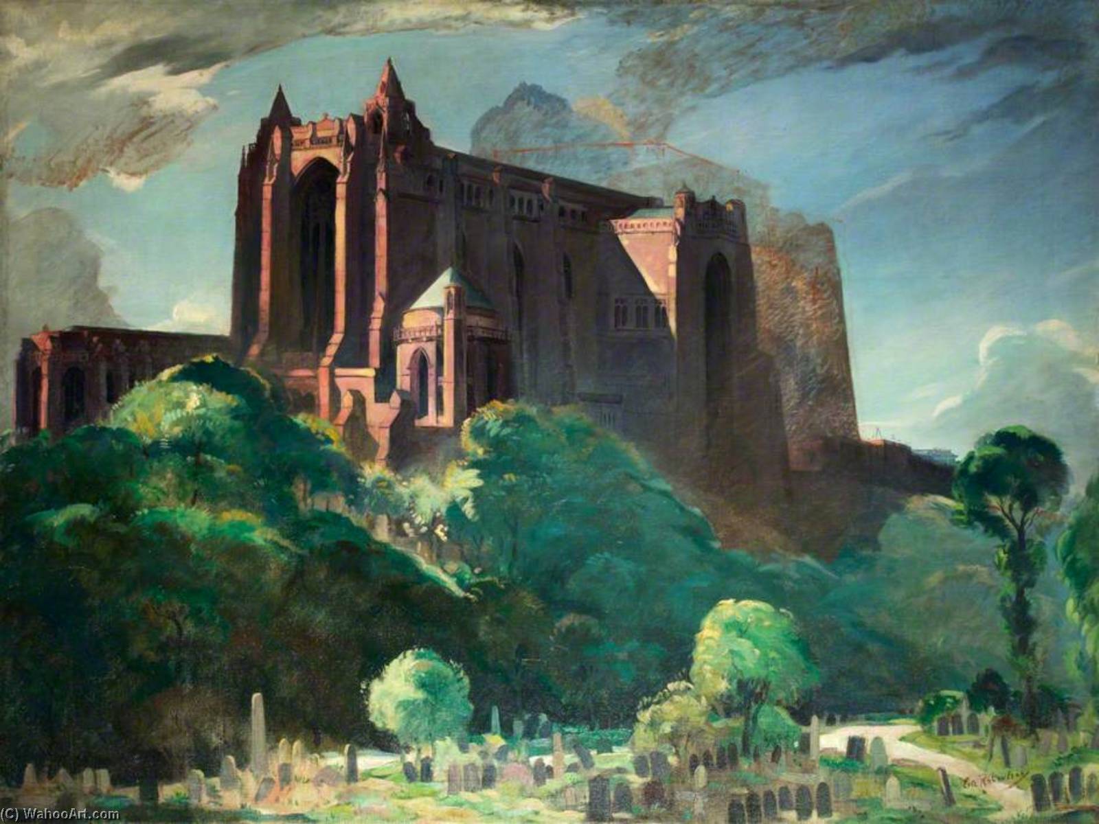 Buy Museum Art Reproductions Liverpool Cathedral, 1930 by Eric Harald Macbeth Robertson (1887-1941) | ArtsDot.com