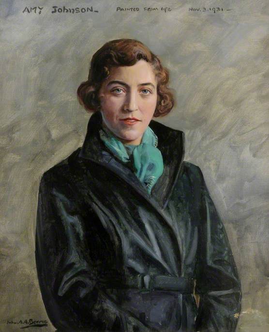 顺序 畫複製 Amy Johnson(1903-1941)。, 1931 通过 John Archibald Alexander Berrie (灵感来自) (1887-1962) | ArtsDot.com