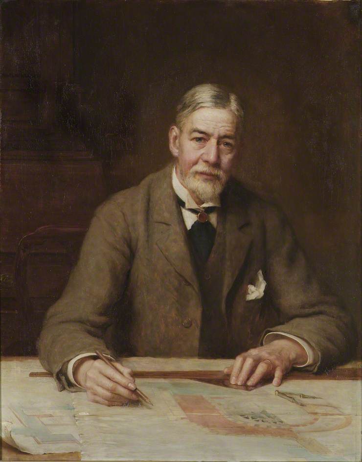 Order Oil Painting Replica Sir Thomas Graham Jackson (1835–1924), Scholar (1854), Fellow (1864), Honorary Fellow (1882), 1900 by Hugh Goldwin Riviere (Inspired By) (1882-1958) | ArtsDot.com