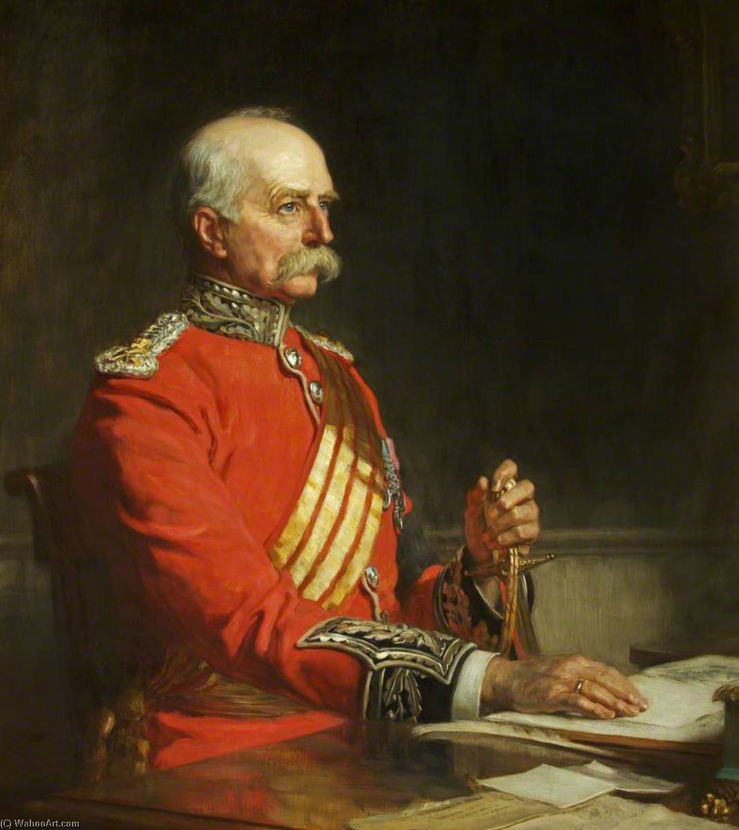 Order Artwork Replica Sir Godfrey Charles Morgan (1831–1913), 2nd Baron, 1st Viscount Tredegar, Lord Lieutenant of Monmouth, 1907 by Hugh Goldwin Riviere (Inspired By) (1882-1958) | ArtsDot.com
