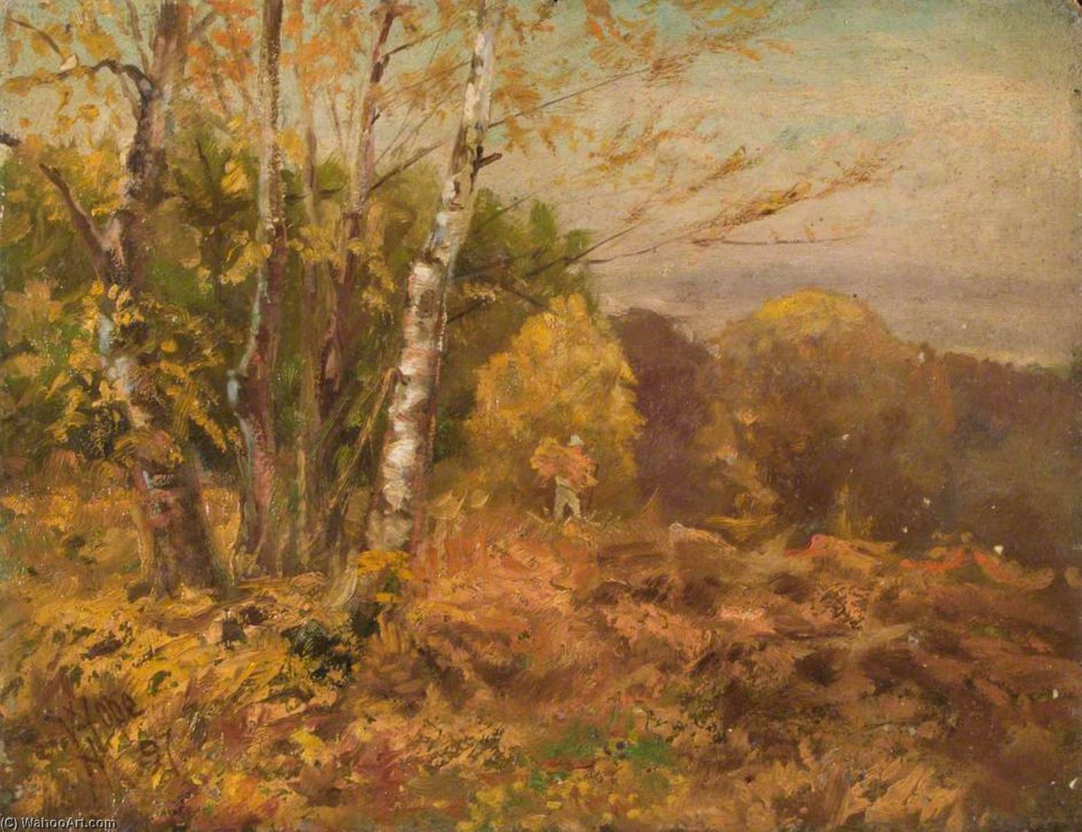 顺序 手工油畫 Gathering Straw 。, 1891 通过 William Henry Hope (1835-1917) | ArtsDot.com