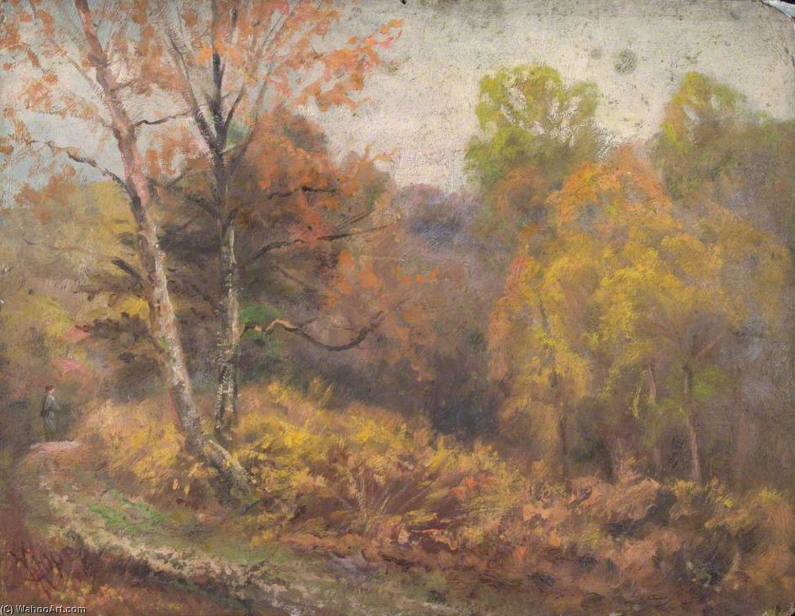 顺序 手工油畫 秋天景观。, 1897 通过 William Henry Hope (1835-1917) | ArtsDot.com