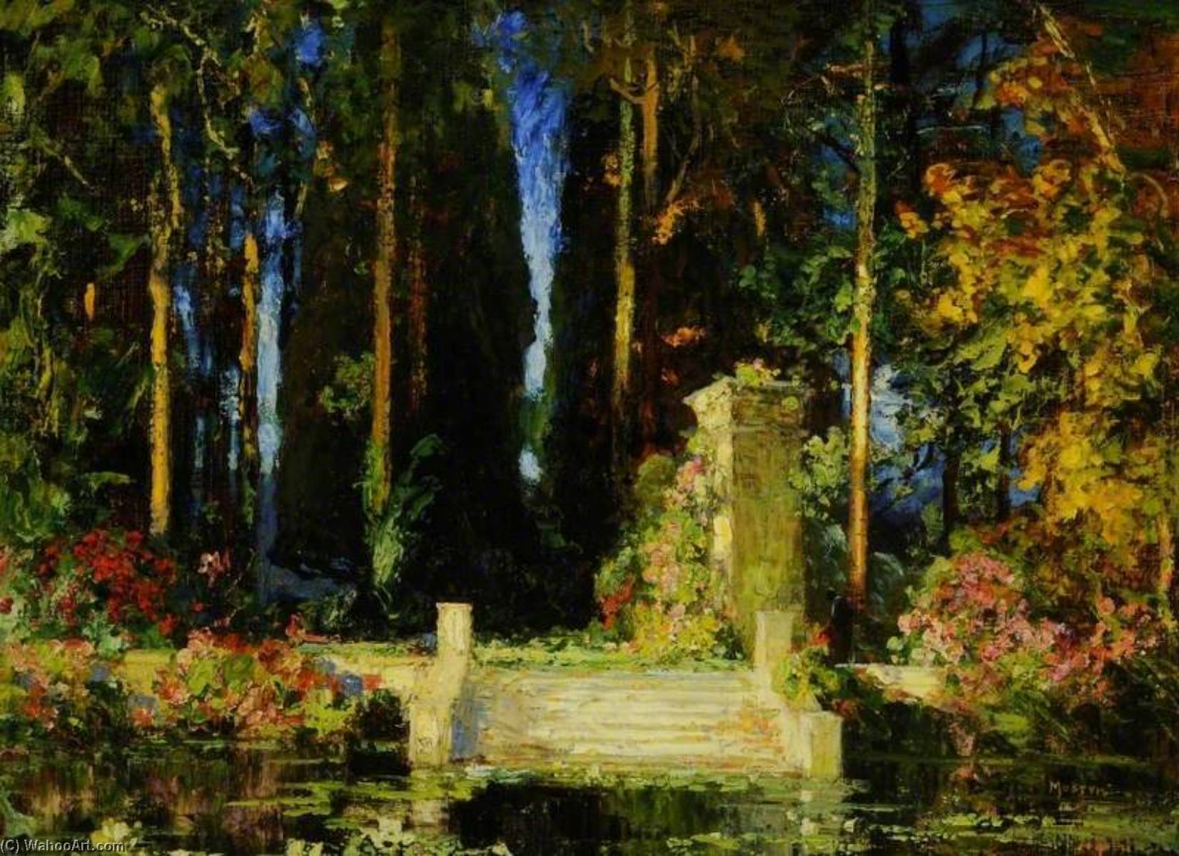 Buy Museum Art Reproductions The Enchanted Garden by Thomas Edwin Mostyn (1864-1930) | ArtsDot.com