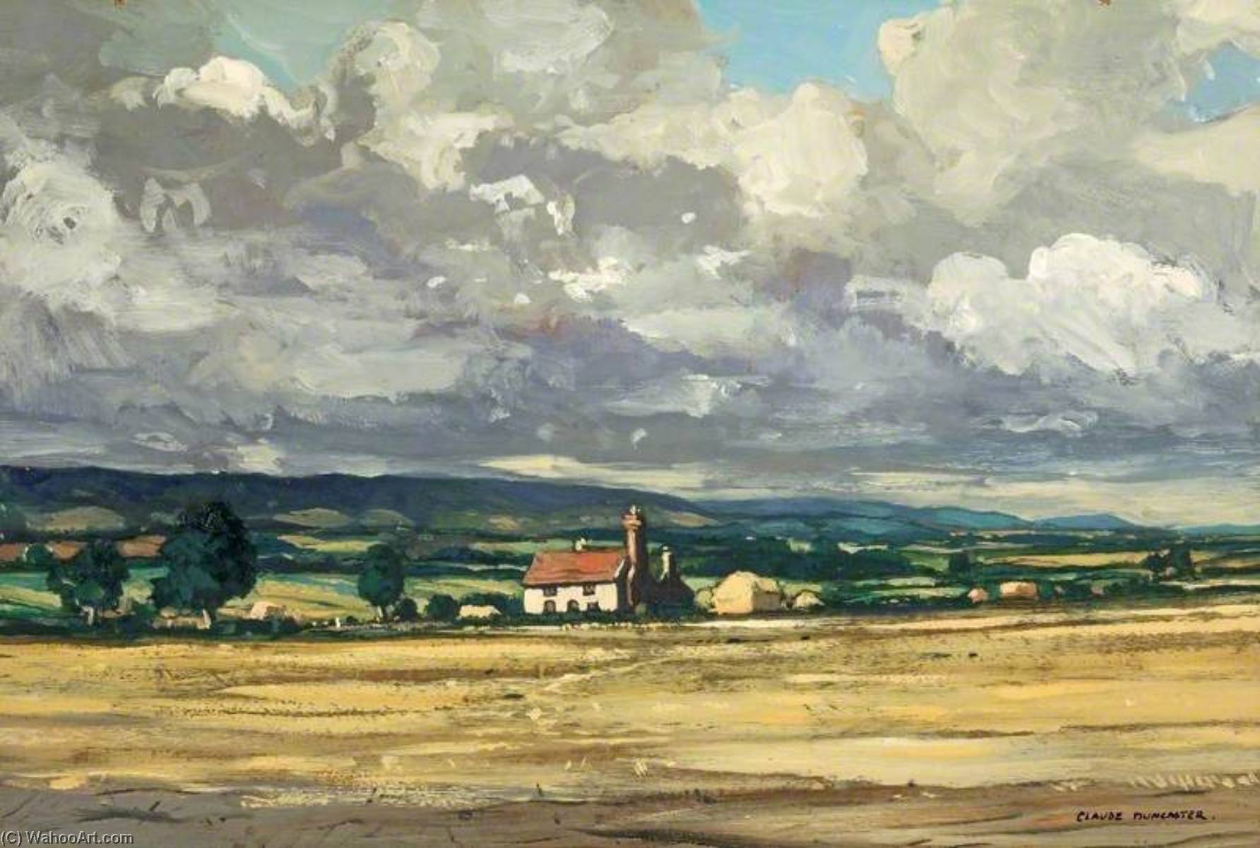 Order Paintings Reproductions Sussex Landscape, 1947 by Claude Muncaster (Inspired By) (1903-1974) | ArtsDot.com