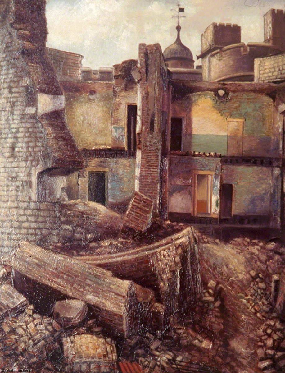 Order Paintings Reproductions North Bastion, Tower of London, 1941 by William Herbert Hampton (1941-1952) | ArtsDot.com