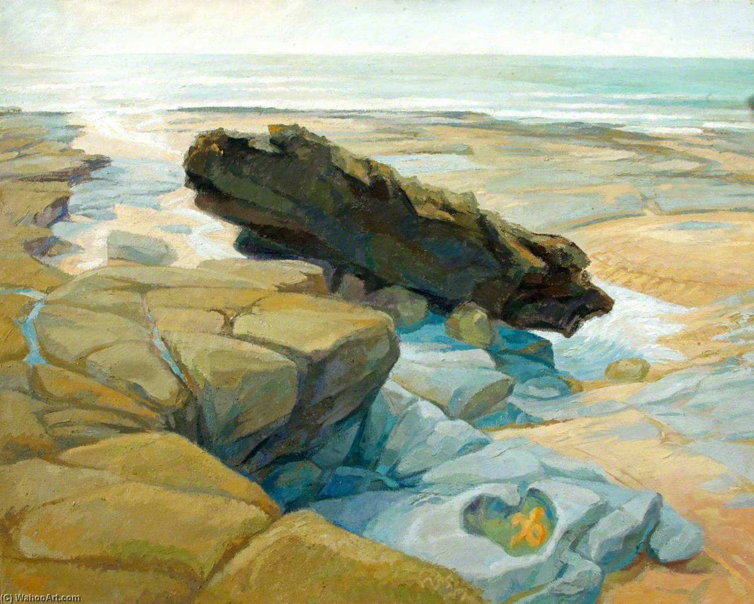 The Rock, Monknash West, 1989 by Joan Baker (1922-2017) Joan Baker | ArtsDot.com