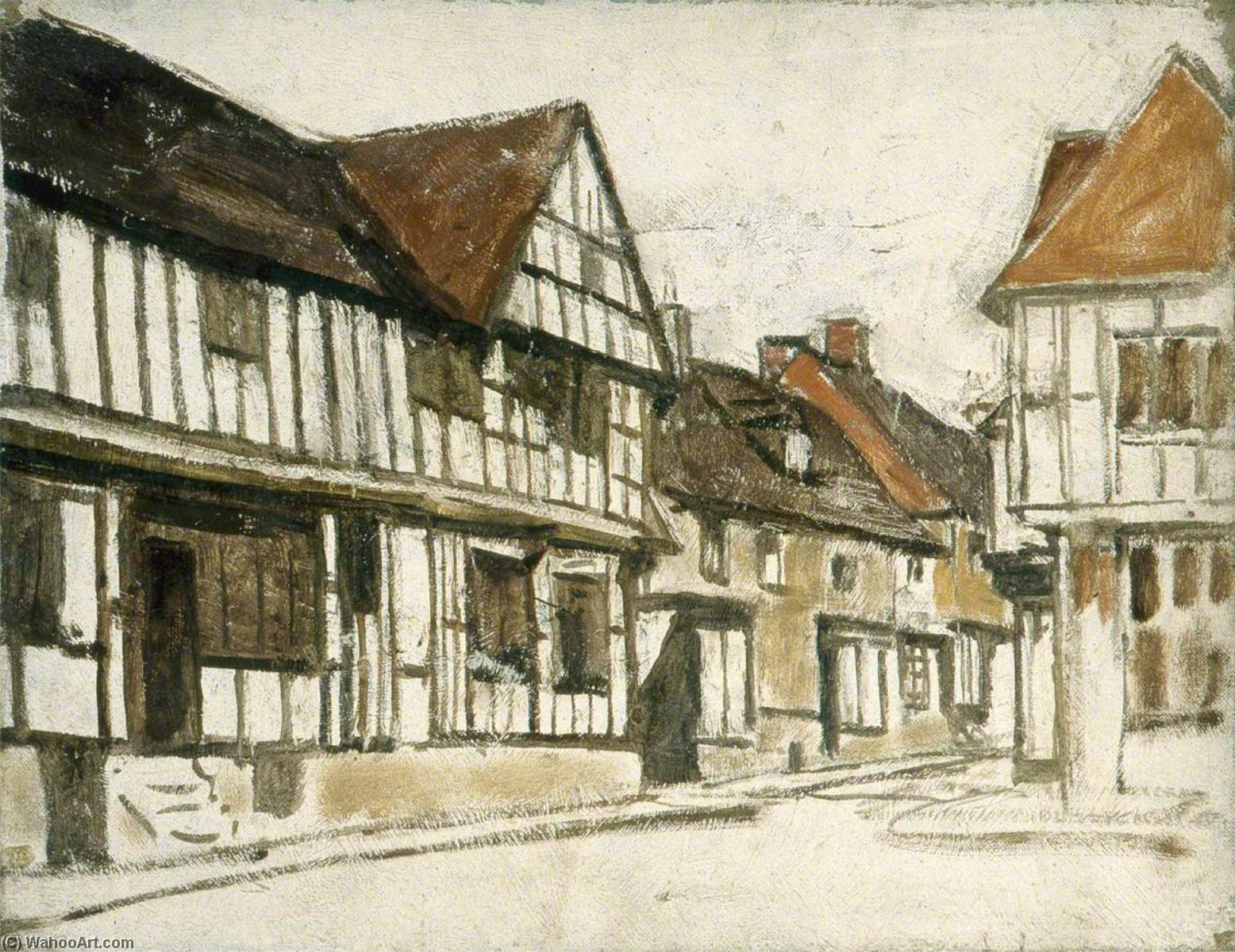 Order Oil Painting Replica Village Scene by Gunning King (1859-1940) | ArtsDot.com