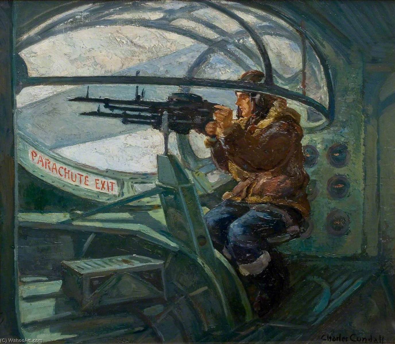 Order Oil Painting Replica Catalina Air Gunner, 1942 by Charles Ernest Cundall (Inspired By) (1890-1971) | ArtsDot.com