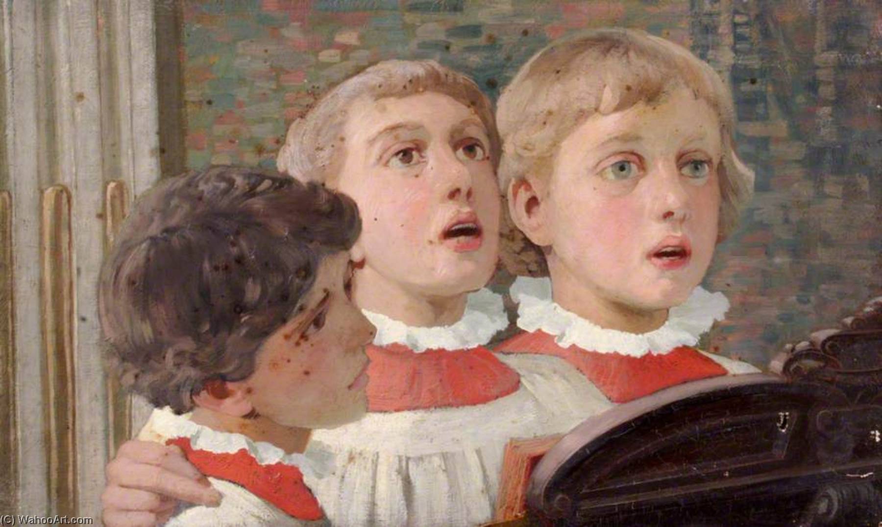 Order Oil Painting Replica Choir Boys Singing by William Herbert Allen (1863-1943) | ArtsDot.com